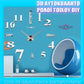 3D Αυτοκόλλητο Ρολόι Τοίχου DIY
